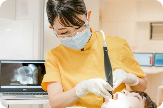虫歯や歯周病を早期発見して進行を未然に防げる